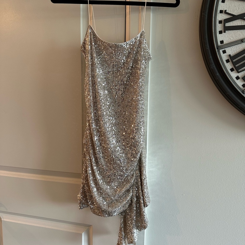 Likely Beige Sequin Dress